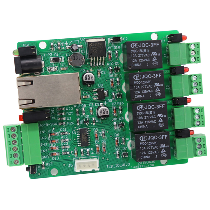 TCP/IP Ethernet Network 4-Channel Relay Controller